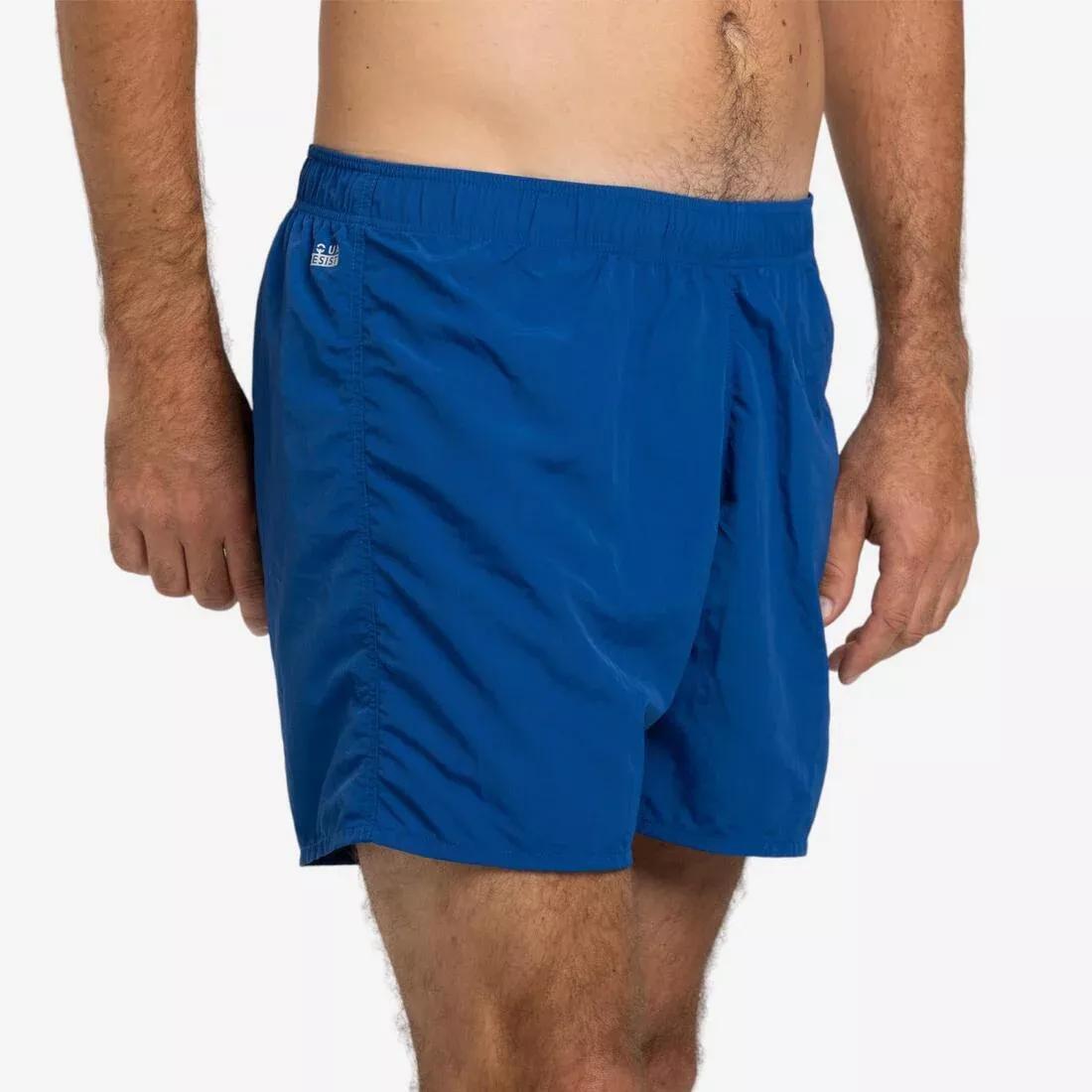 DENIM BLUE MEN'S SWIM SHORTS 100, , large image number 0