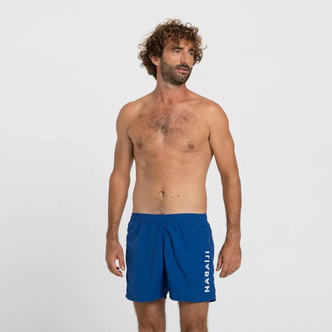 DENIM BLUE MEN'S SWIM SHORTS 100, , large image number 5