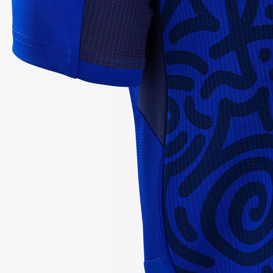 Short-Sleeved Football Shirt Viralto Ltd - Blue Grey & Neon, black, , large image number 2