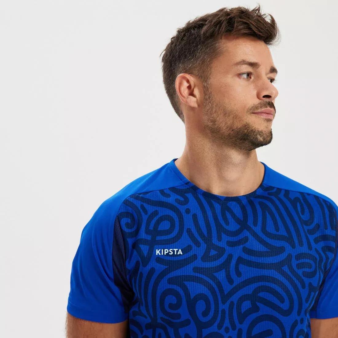Short-Sleeved Football Shirt Viralto Ltd - Blue Grey & Neon, black, , large image number 4