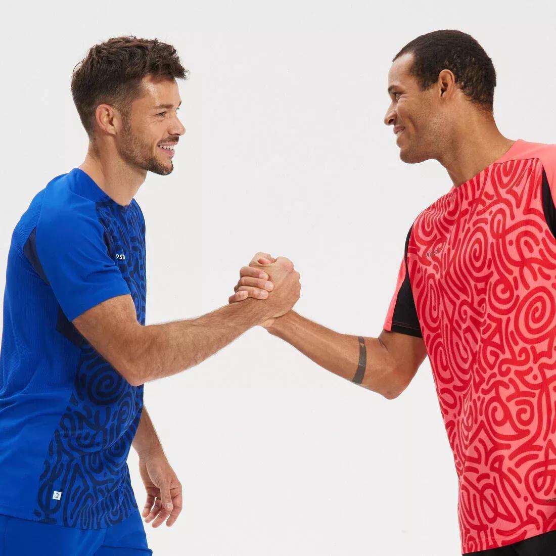 Short-Sleeved Football Shirt Viralto Ltd - Blue Grey & Neon, black, , large image number 7