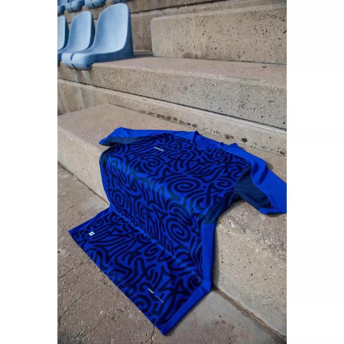 Short-Sleeved Football Shirt Viralto Ltd - Blue Grey & Neon, black, , large image number 8