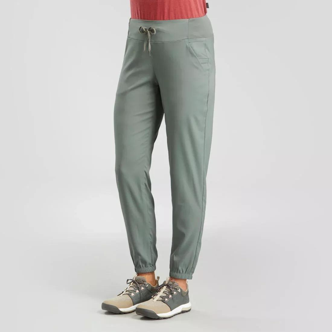 Women Hiking Trousers - NH100, Green, No Color, large image number 4