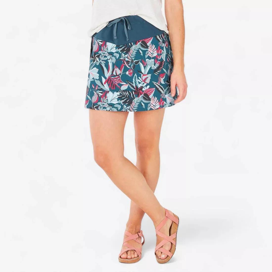 Women Hiking Skort - Nh500, Turquoise, No Color, medium