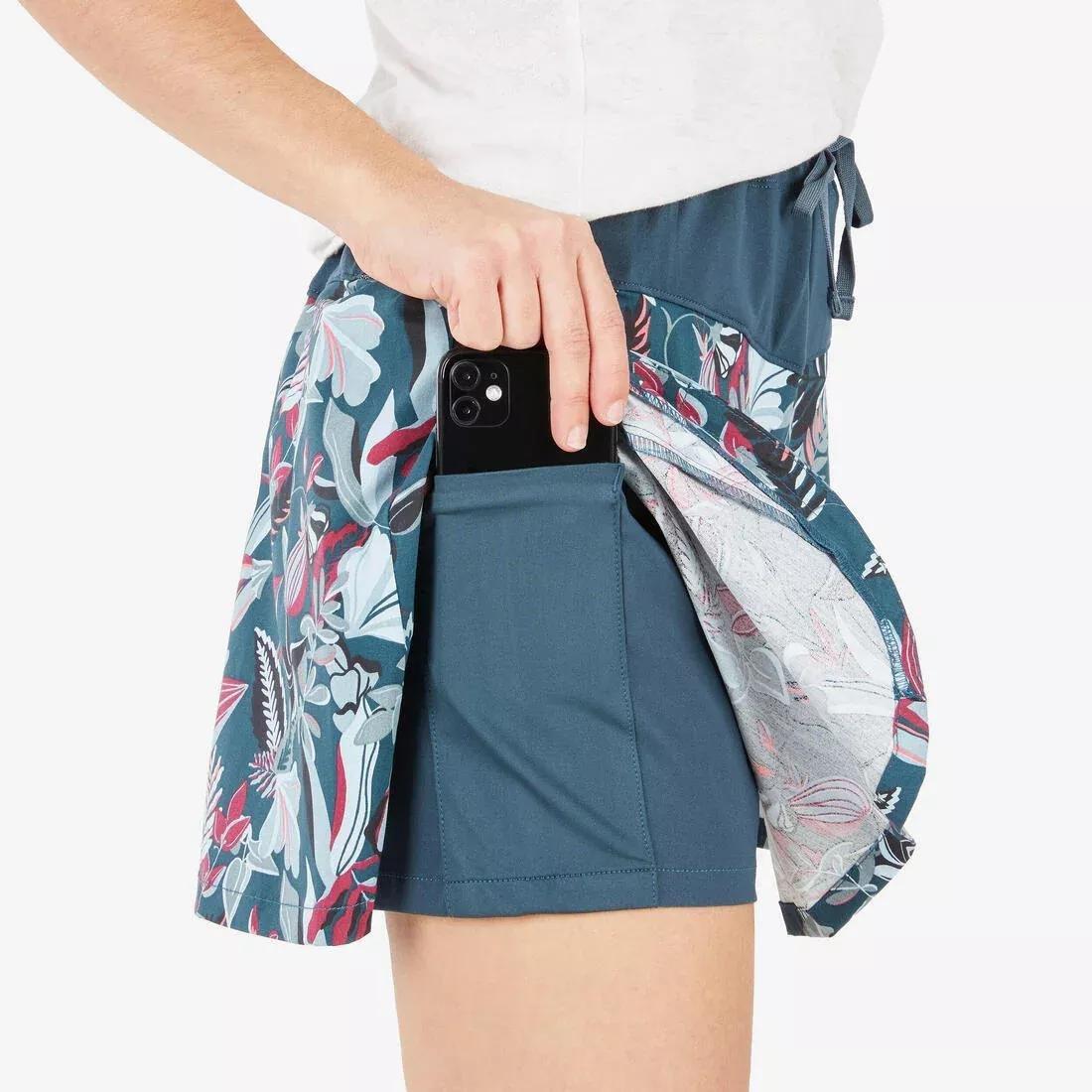 Women Hiking Skort - Nh500, Turquoise, , large image number 4