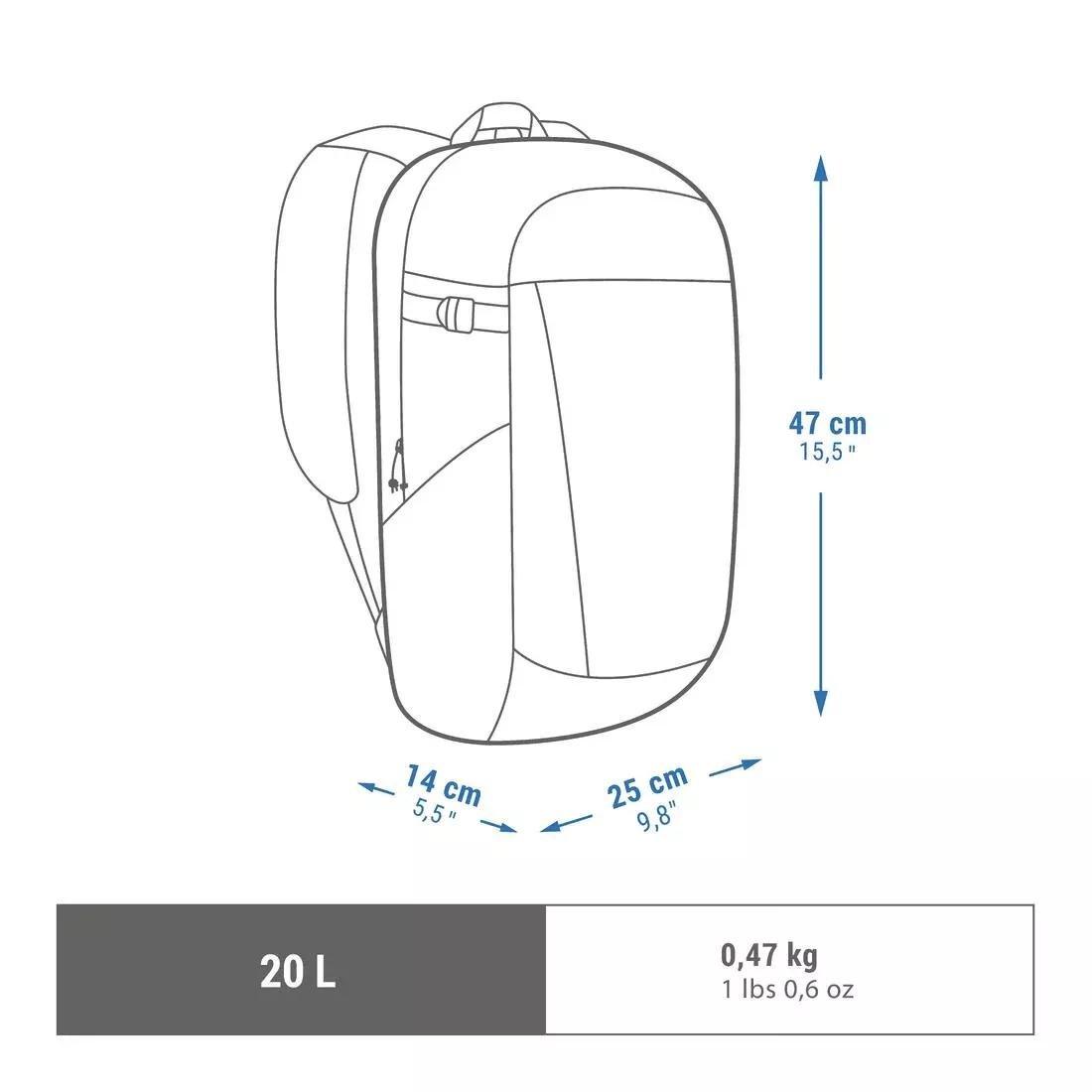 CHERRY PURPLE 20 L Hiking Backpack - Arpenaz NH100, No Color, large image number 3