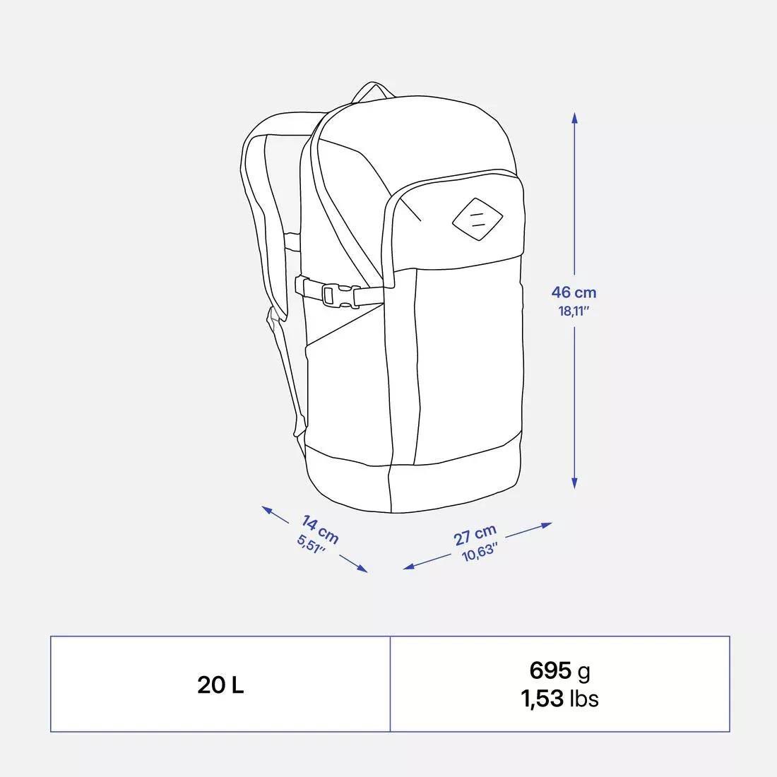 Arpenaz 500 20L Hiking Backpack, Grey, 5401_000, large image number 4