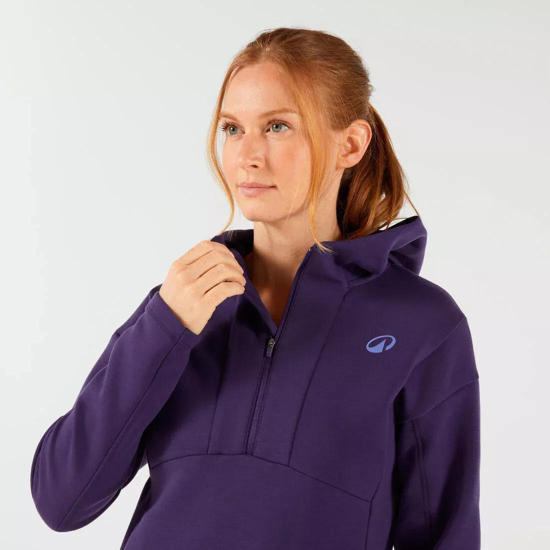 Women Zip-Up Tennis Hoodie, Green, No Color, large image number 4
