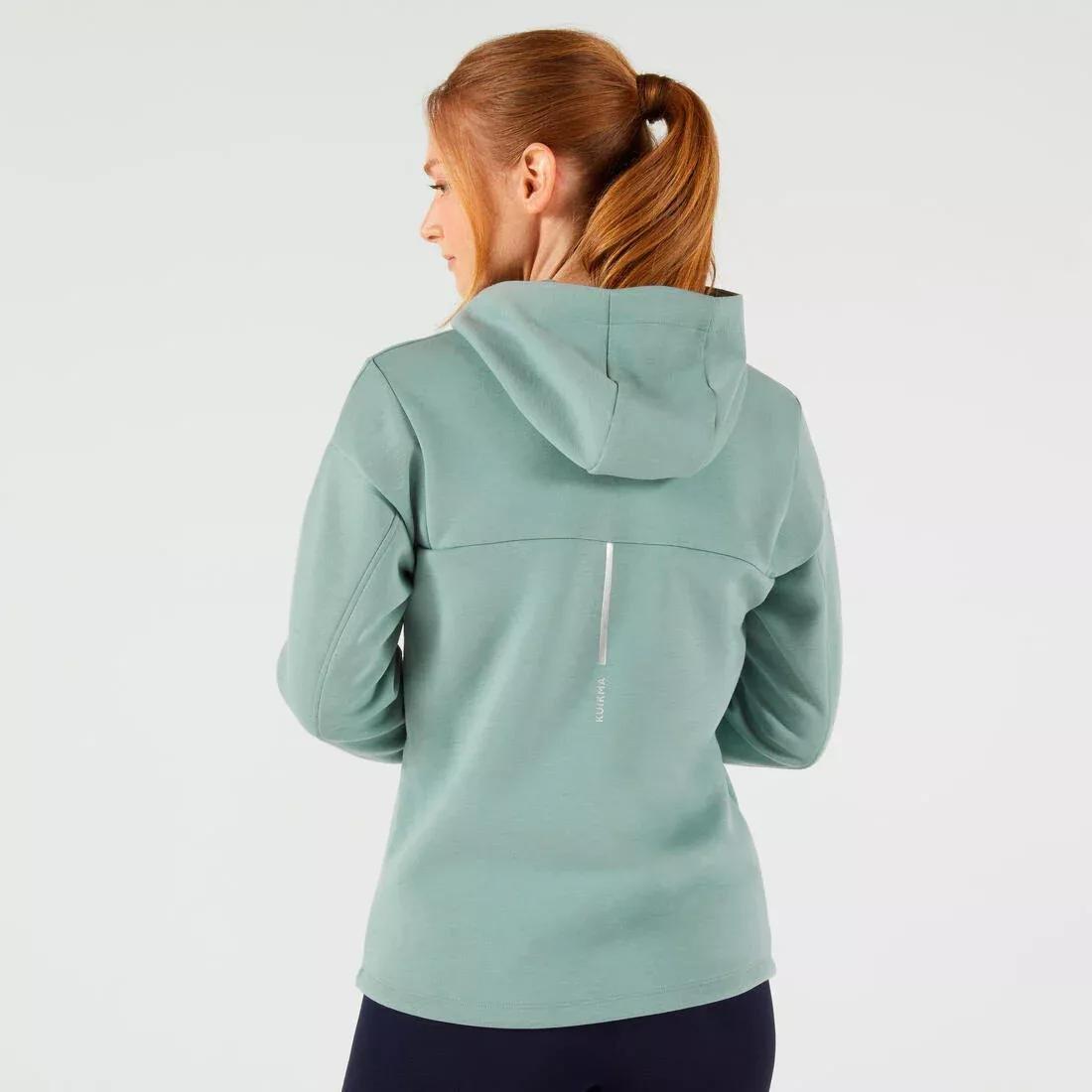 Women Zip-Up Tennis Hoodie, Green, No Color, large image number 7