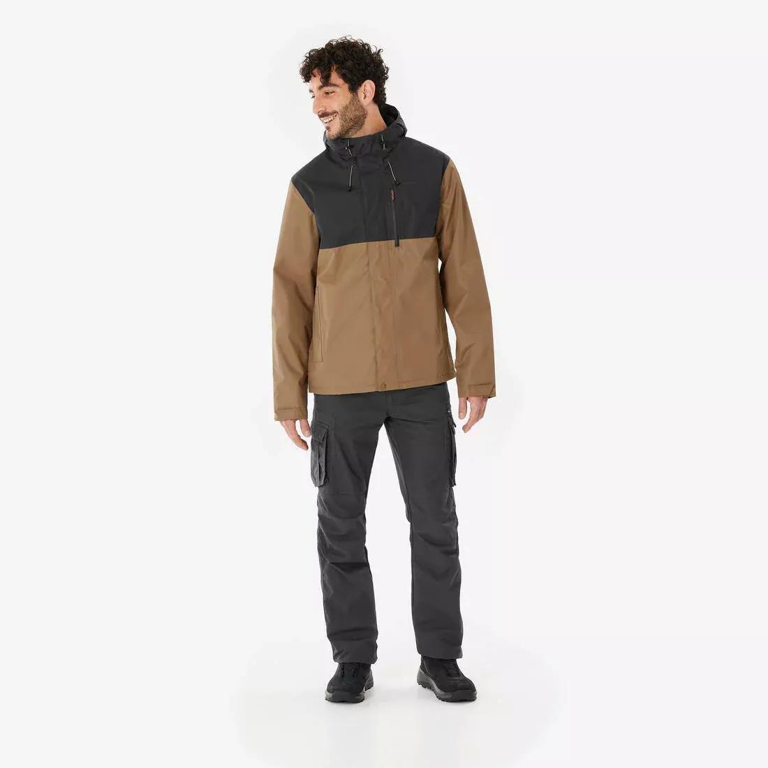 Men Waterproof Hiking Jacket - NH500, Green, No Color, large image number 4