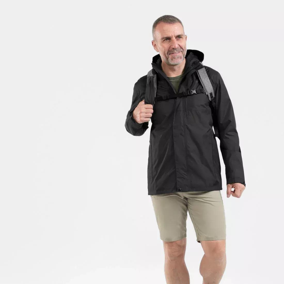 Men Waterproof Hiking Jacket - NH500, Green, No Color, large image number 5