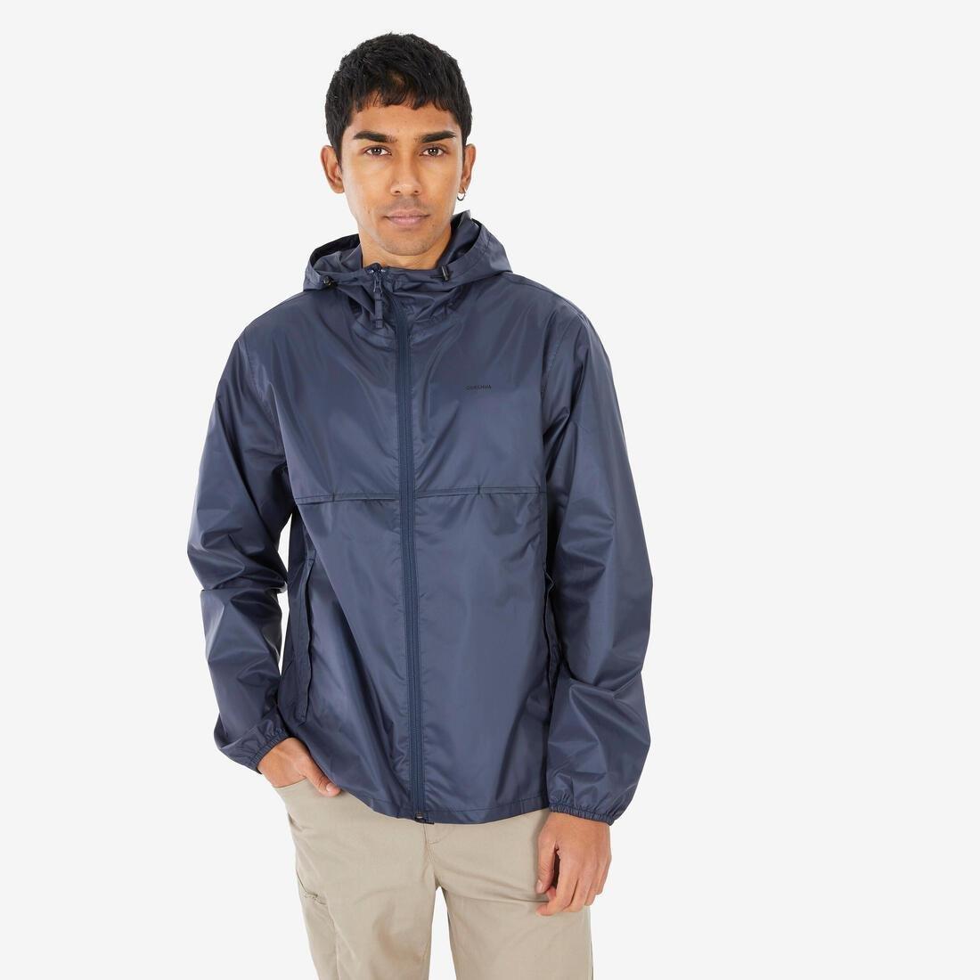 Men Raincut Fullzip Jacket, Blue, No Color, large image number 0