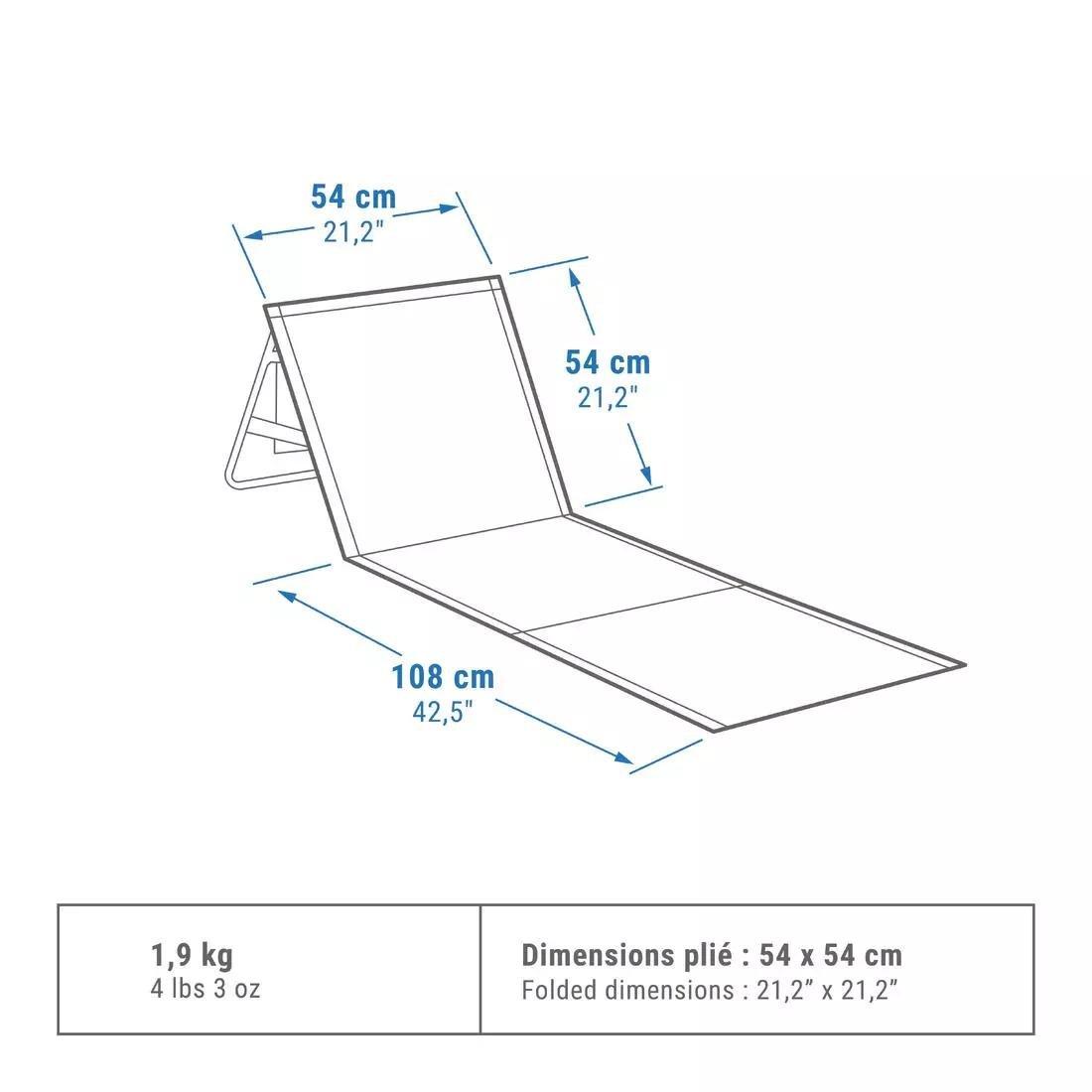 Camping rug - foldable - with reclinable backrest, Black, No Color, medium