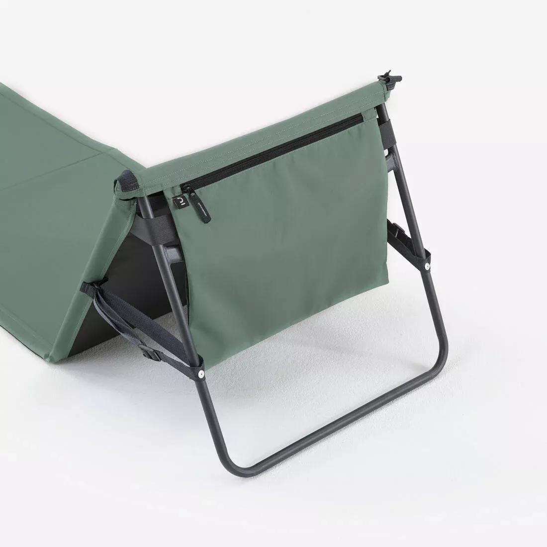 EUCALYPTUS GREEN Fold-down camping and beach mat, with reclining backrest, No Color, large image number 4