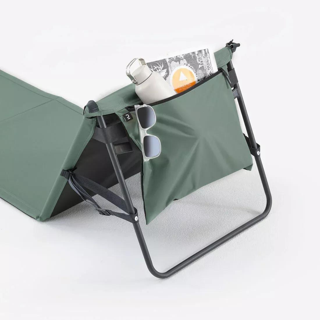 EUCALYPTUS GREEN Fold-down camping and beach mat, with reclining backrest, No Color, large image number 5