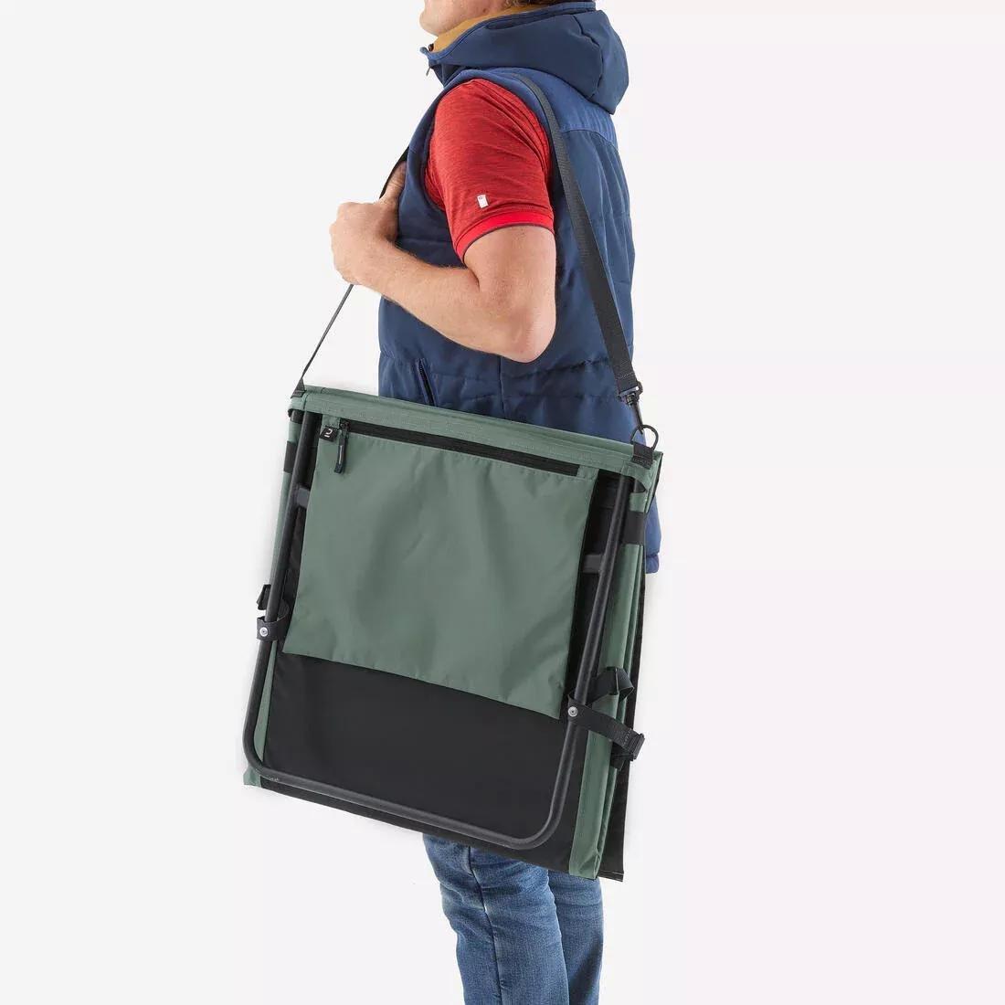 EUCALYPTUS GREEN Fold-down camping and beach mat, with reclining backrest, No Color, large image number 6