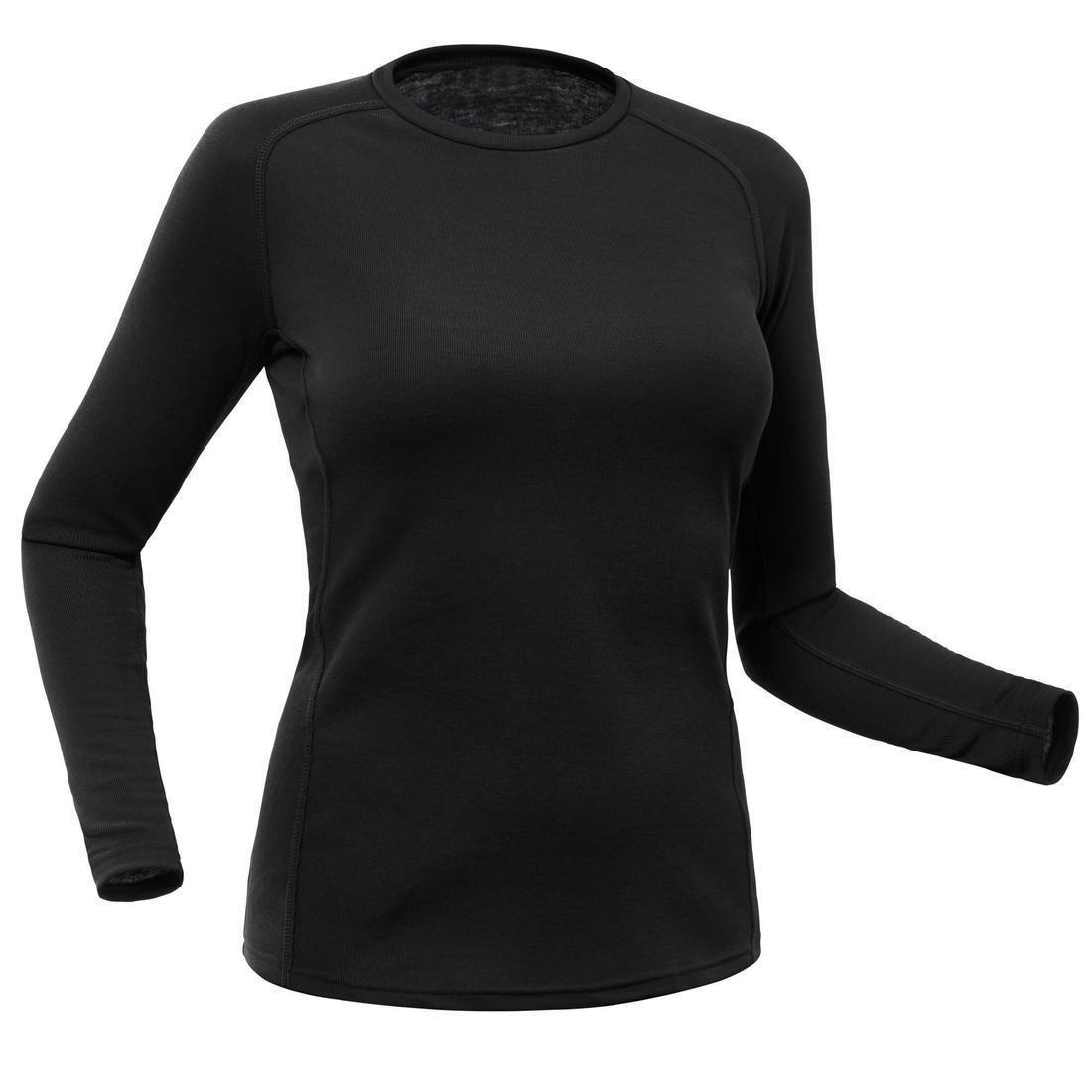 XS  Simple Warm Women's Ski Base Layer, Black, , large image number 0
