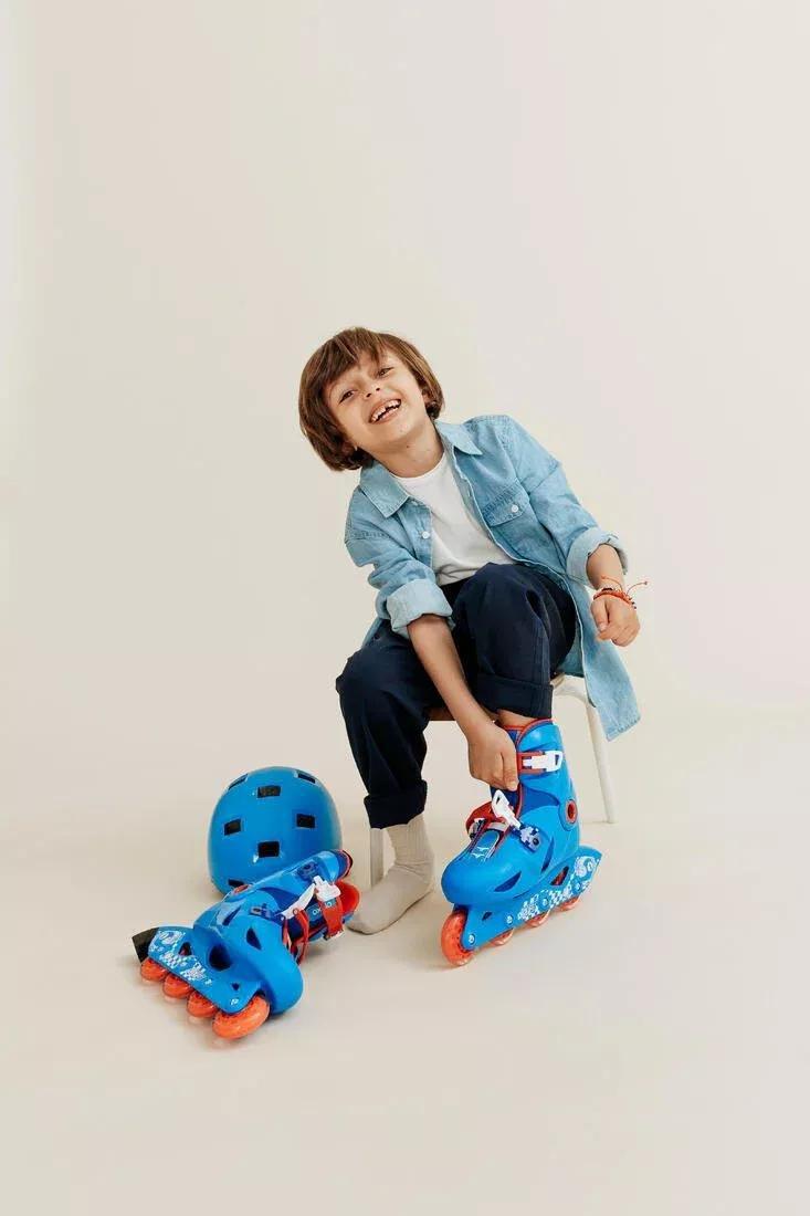 Kids Unisex Inline Skating Skateboard Scooter Helmet - B100, White, , large image number 2