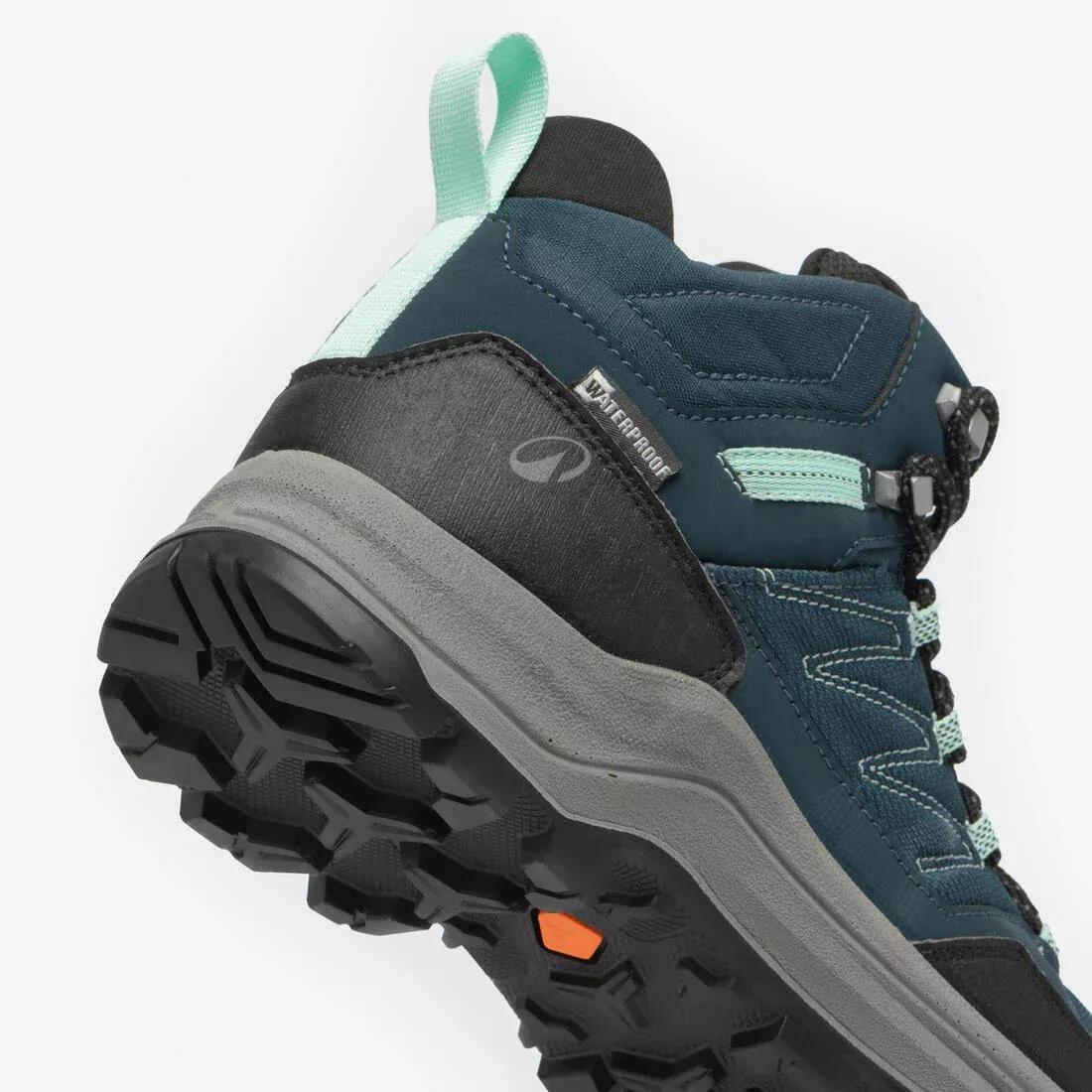 Women Waterproof High Hiking Boots - MH100, Navy, No Color, large image number 13