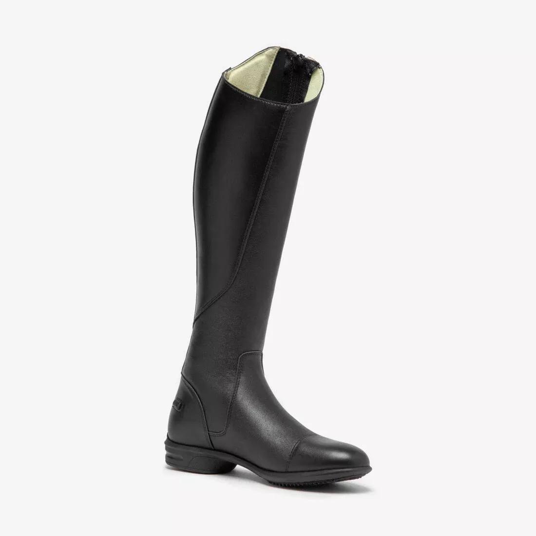 Unisex Horse Riding Leather Jodhpur Boots - 560, Black, No Color, medium