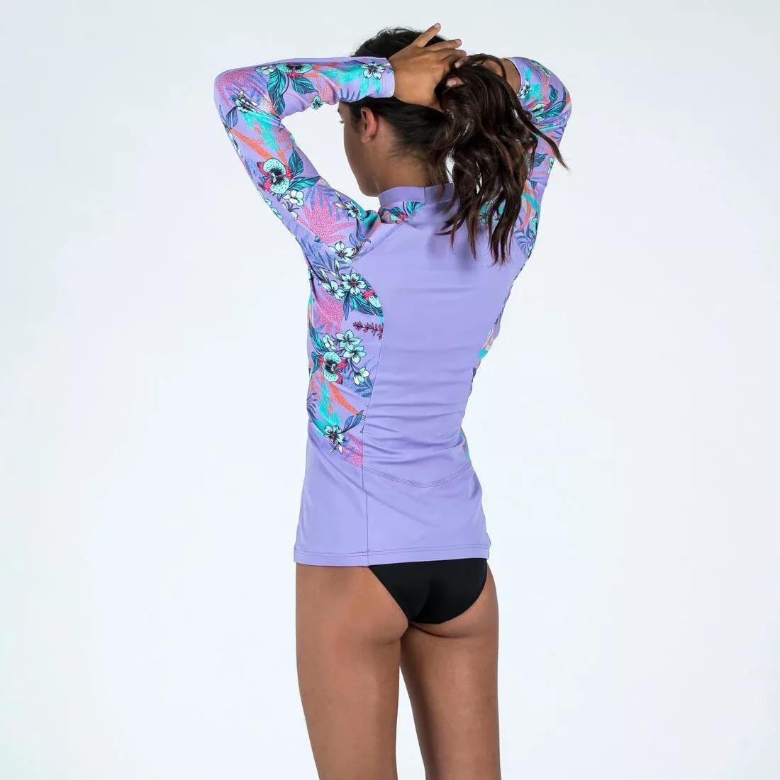 Kids Girls  anti-UV long-sleeved t-shirt - 500, No Color, large image number 3