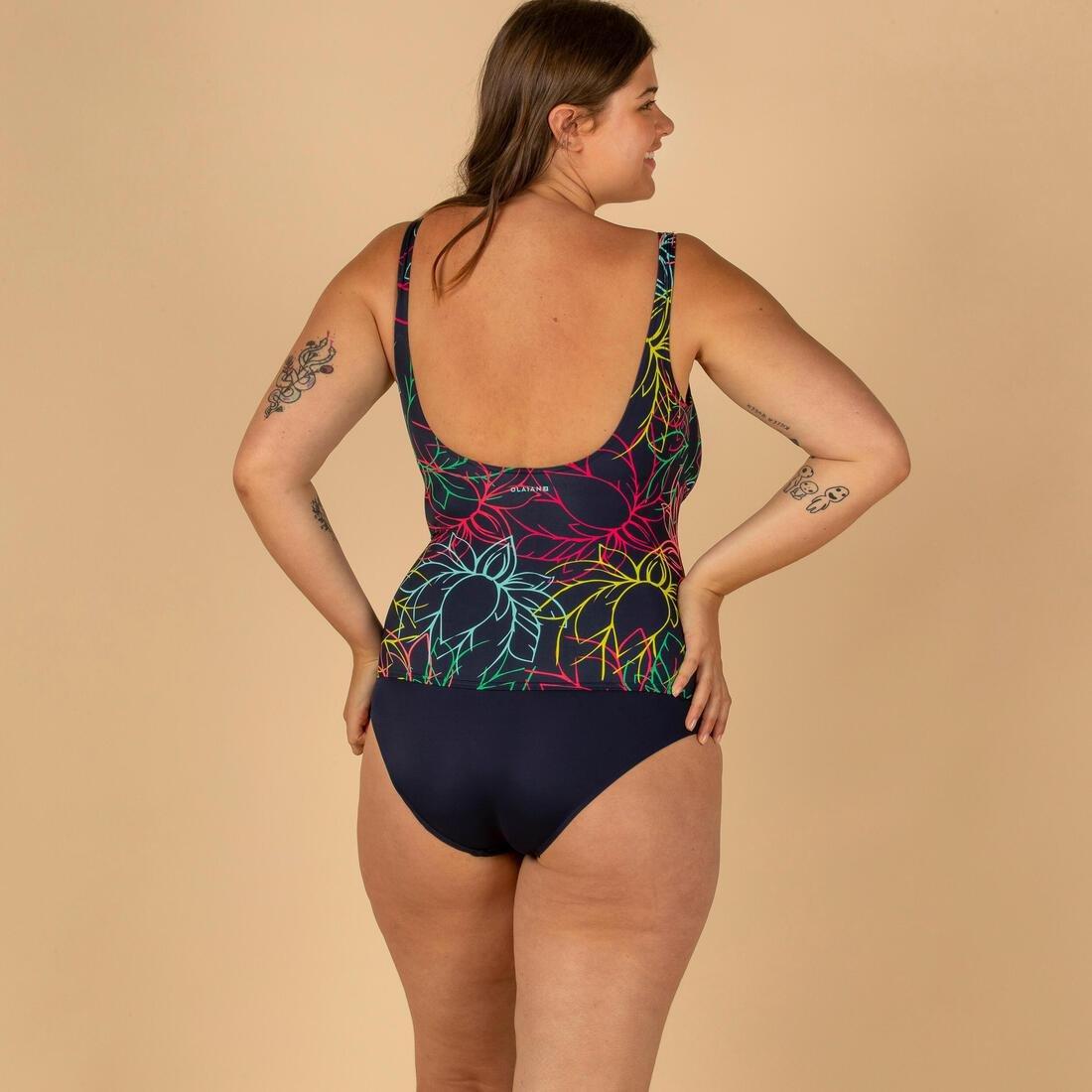 Women 1-Piece Body-Sculpting Swimsuit, Pink, No Color, large image number 10