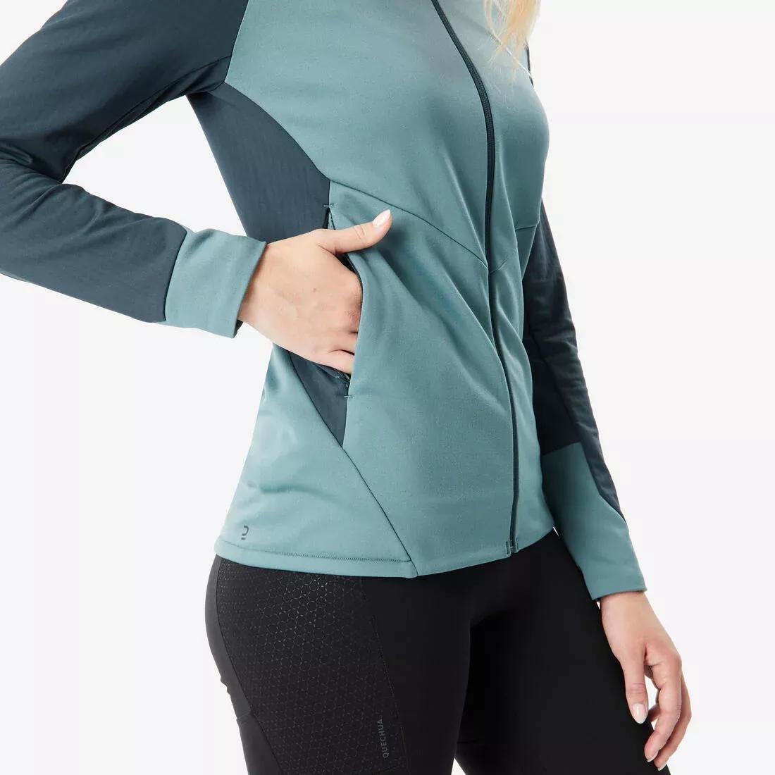ASH GREEN Women's hiking thin fleece jacket - mh520, No Color, large image number 4