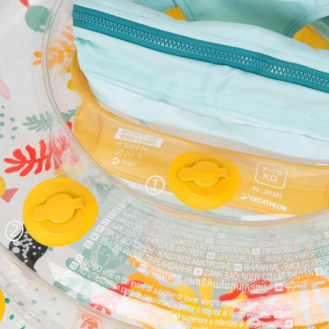 Baby Seat Swim Ring With Handles 7-15 Kg, Yellow, No Color, large image number 7