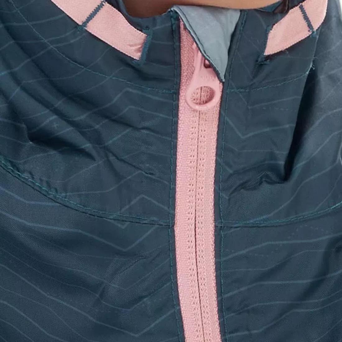 Waterproof Hiking Jacket - MH100 Zip - Child 7-15 years, Blue, No Color, large image number 7