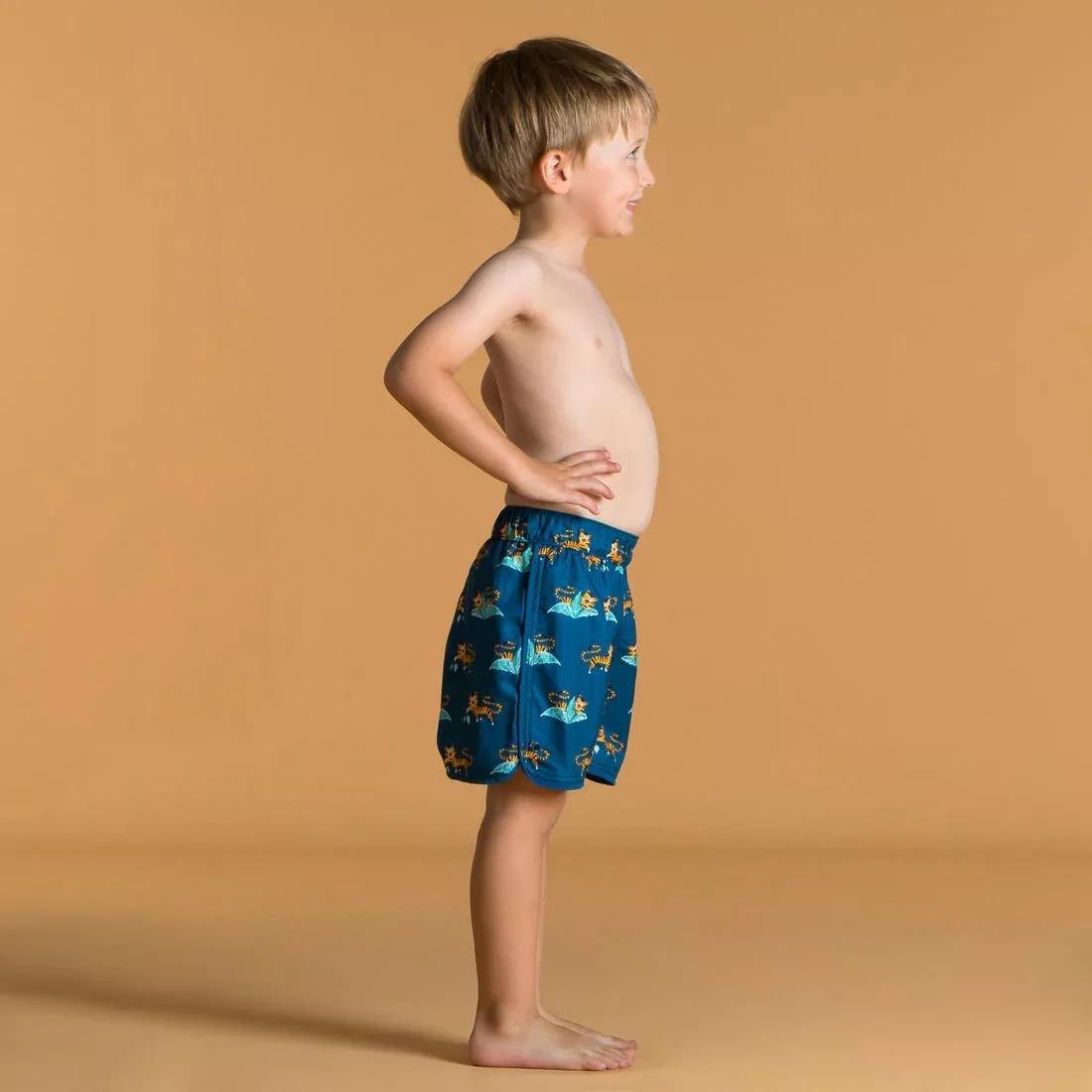 Kids Boys Printed Swim Shorts, Blue, , large image number 2