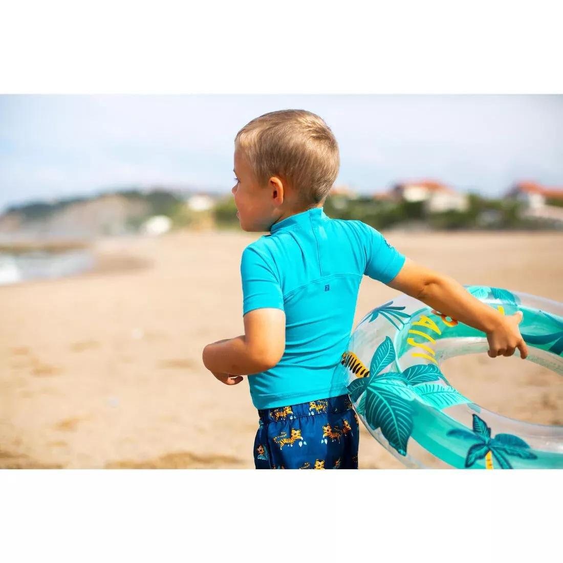Kids Boys Printed Swim Shorts, Blue, , large image number 7