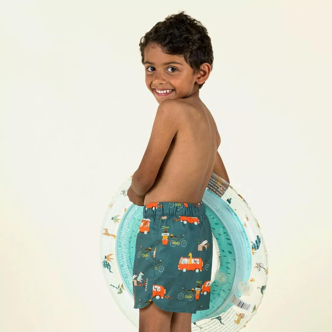 Kids Boys Printed Swim Shorts, Blue, , large image number 10