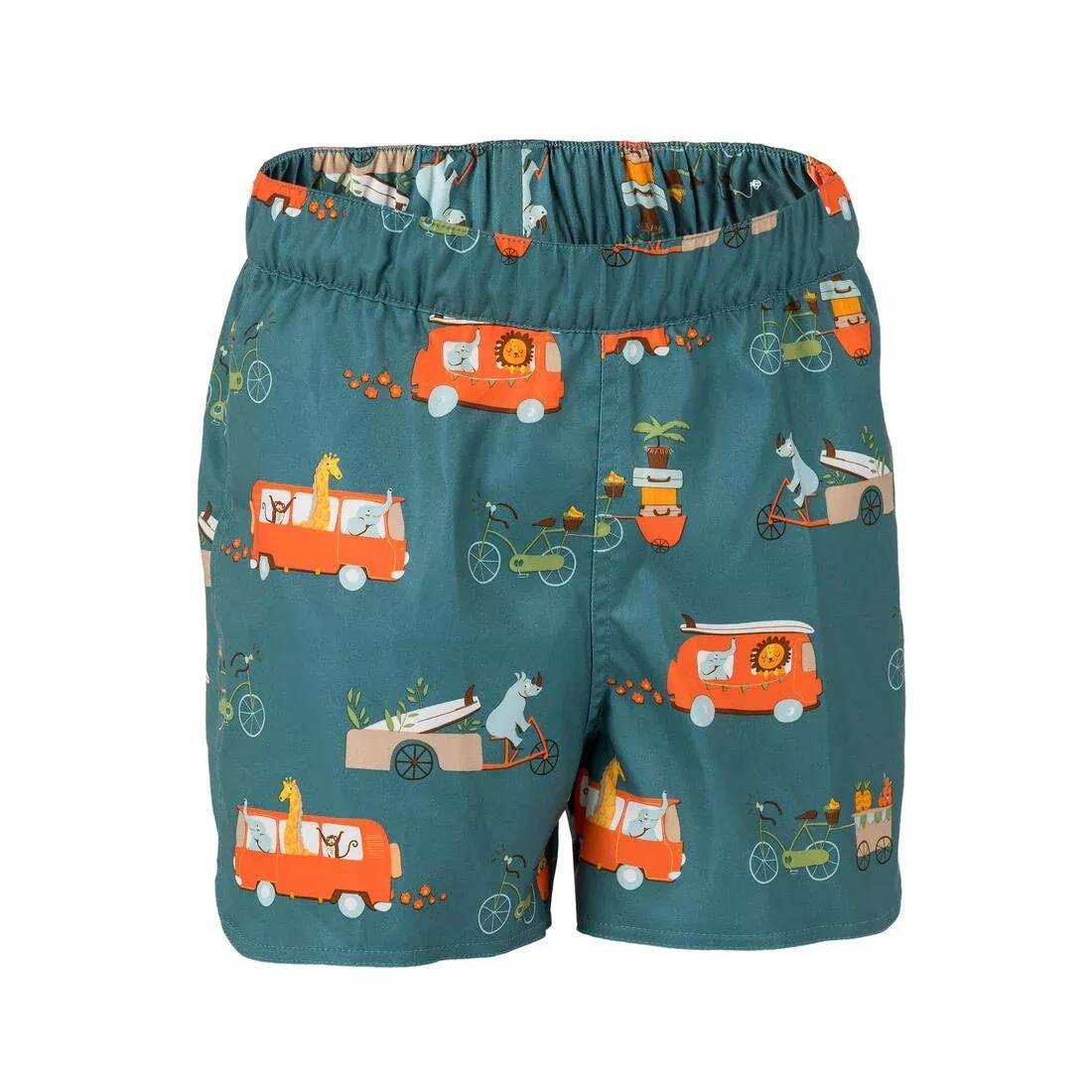Kids Boys Printed Swim Shorts, Blue, , large image number 11