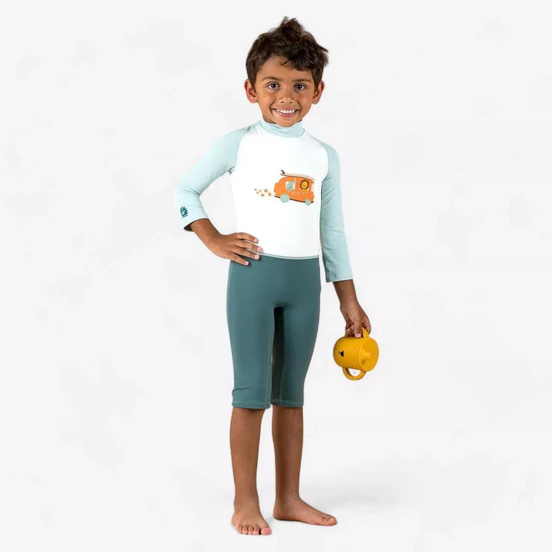 ASH GREEN Baby / Kids' long-sleeve UV-protection swimming suit Print, 5401_000, large image number 7