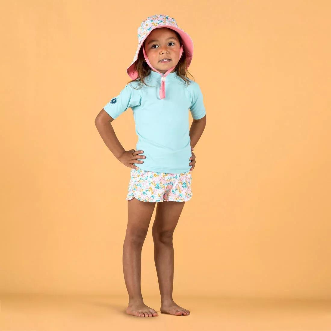 Kids Unisex Uv-Protection Short Sleeve T-Shirt, Turquoise, , medium