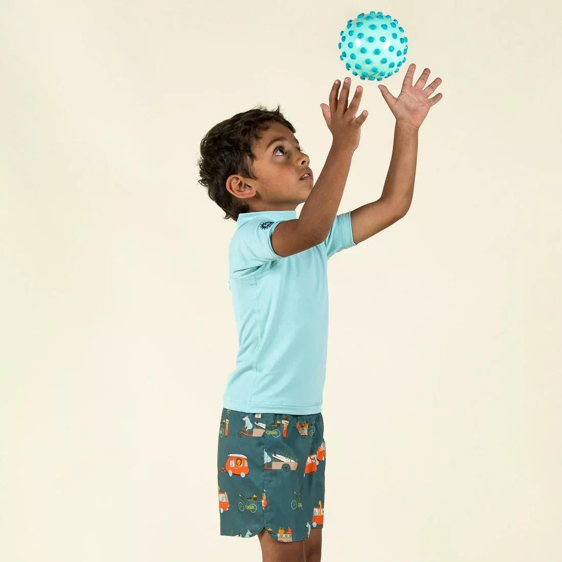 Kids Unisex Uv-Protection Short Sleeve T-Shirt, Turquoise, , large image number 4