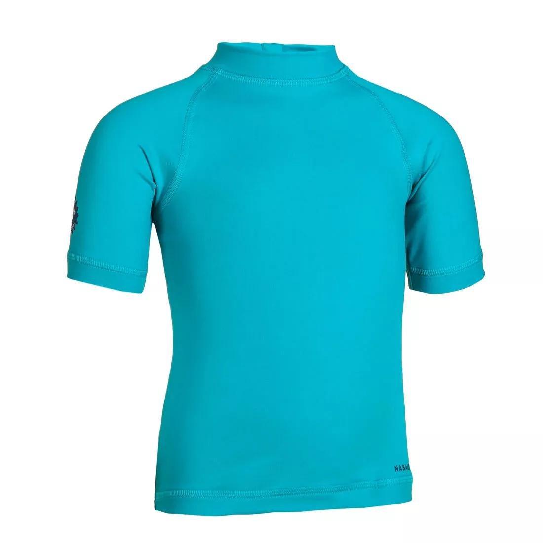 Kids Unisex Uv-Protection Short Sleeve T-Shirt, Turquoise, , large image number 9
