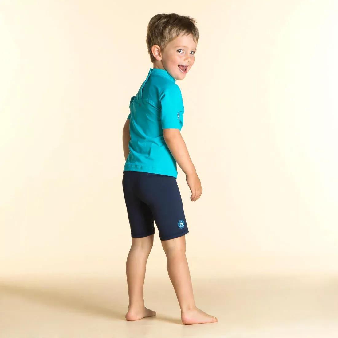 Kids Unisex Uv-Protection Short Sleeve T-Shirt, Turquoise, , large image number 10