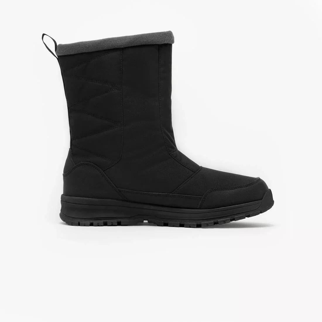 Men Waterproof Snow Hiking Boots - NH100 High Zip, Black, No Color, large image number 5
