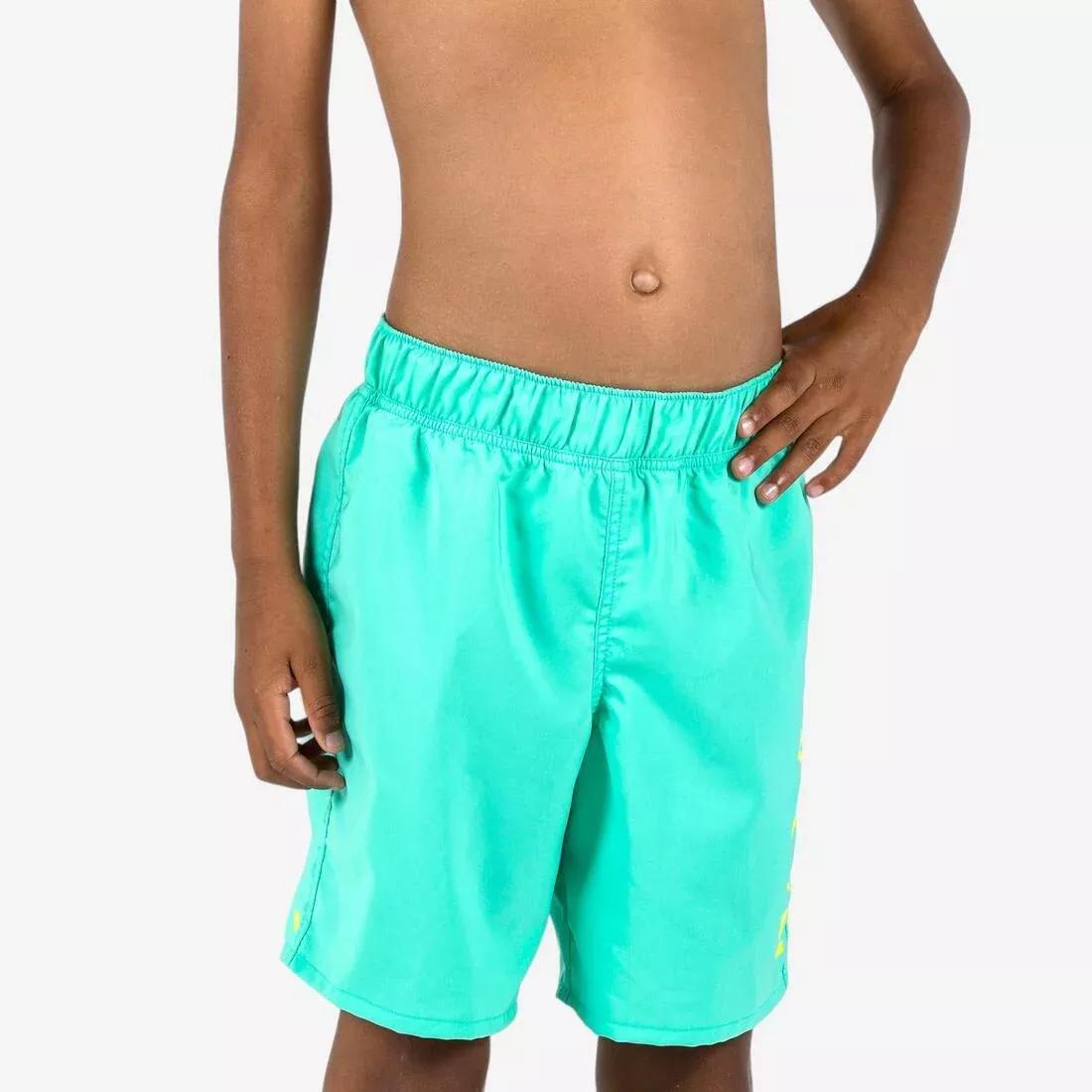 SEAFOM GREEN Boys' Basic Swim Trunks 100, No Color, large image number 1