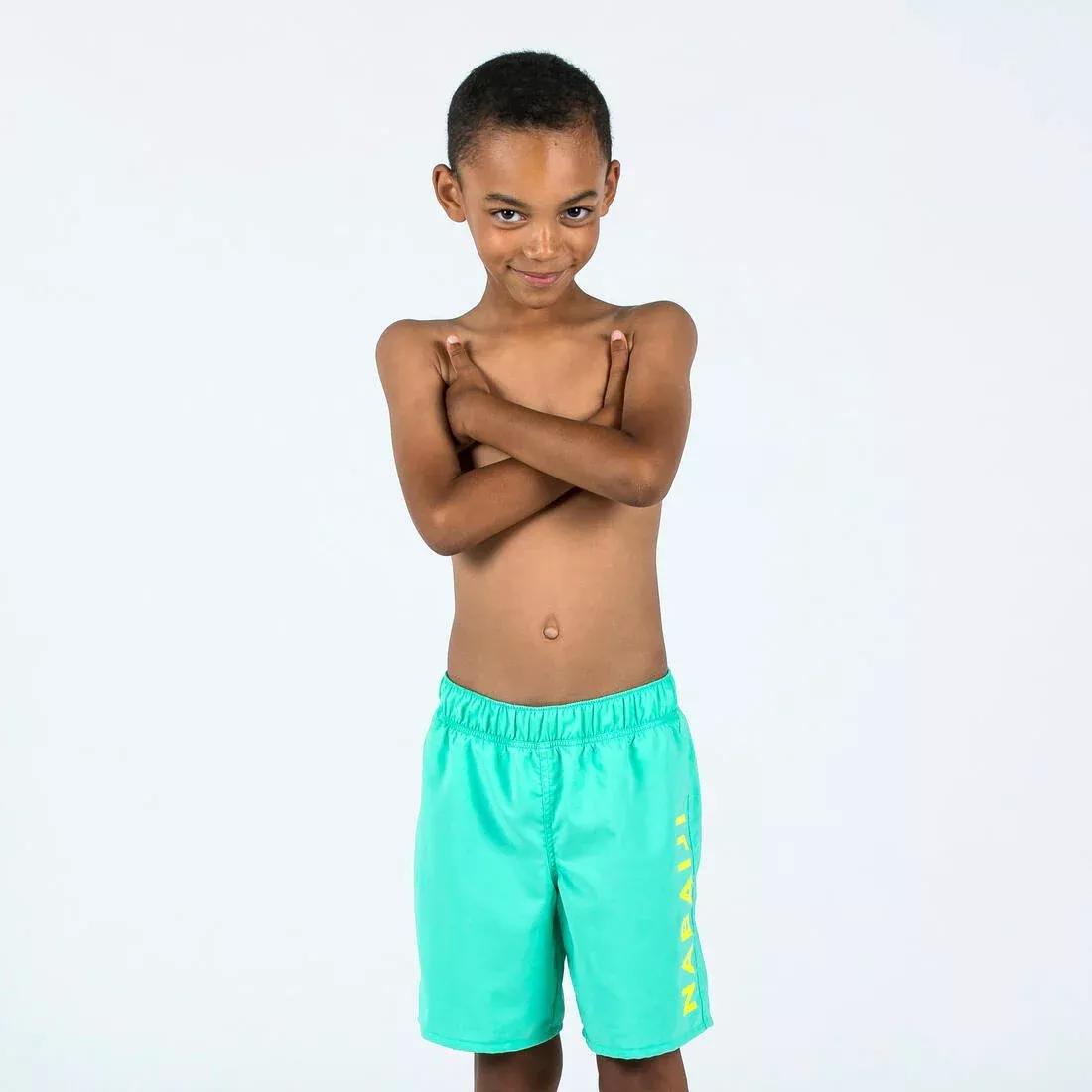 SEAFOM GREEN Boys' Basic Swim Trunks 100, No Color, large image number 3