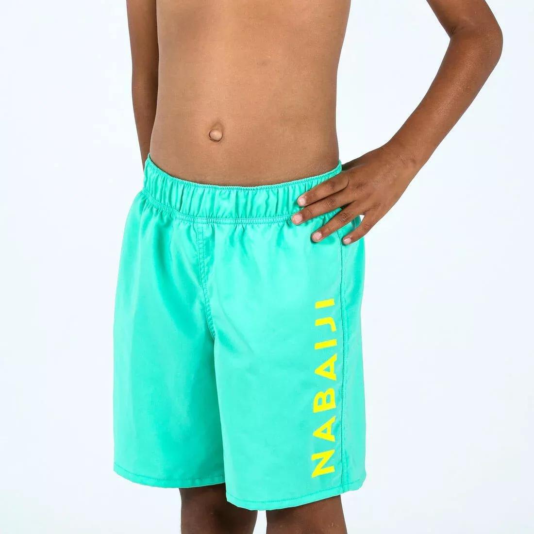 SEAFOM GREEN Boys' Basic Swim Trunks 100, No Color, large image number 4