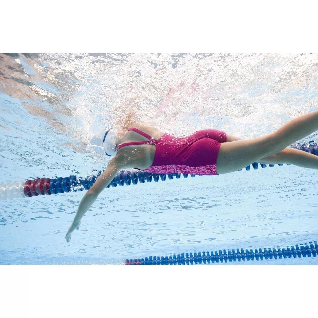 LYCHEE PINK Girls' swimming 1-piece shorty swimsuit, No Color, large image number 6