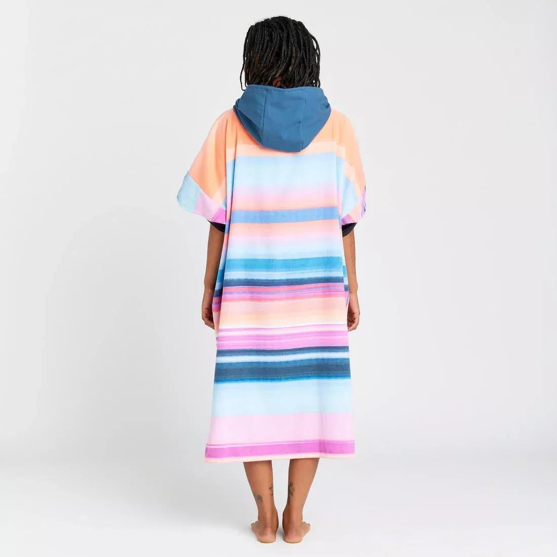 Striped Poncho, Pink, No Color, large image number 3
