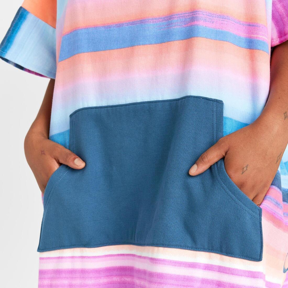 Striped Poncho, Pink, No Color, large image number 5