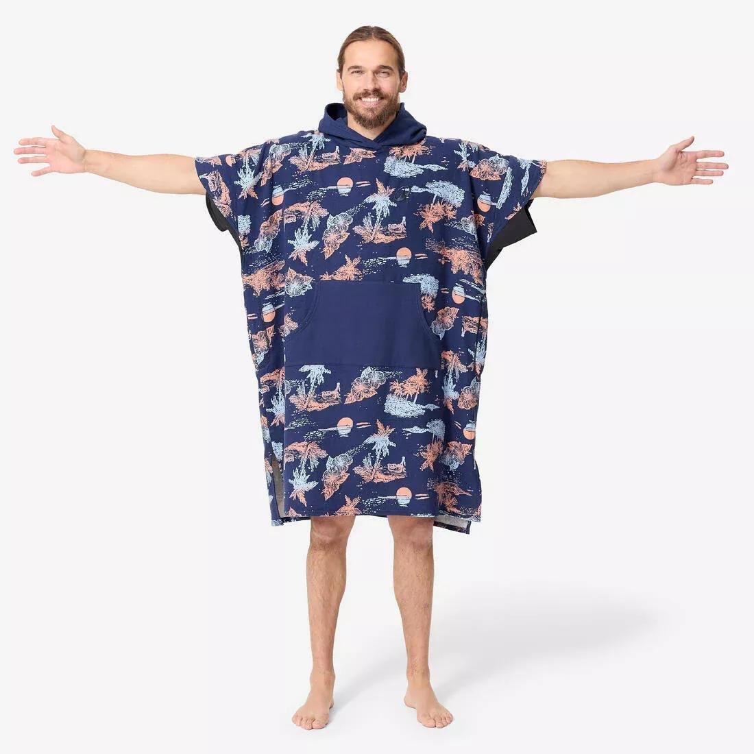 Adults Surf Beach Poncho >150 cm - 500 Sunset, Green, No Color, large image number 8