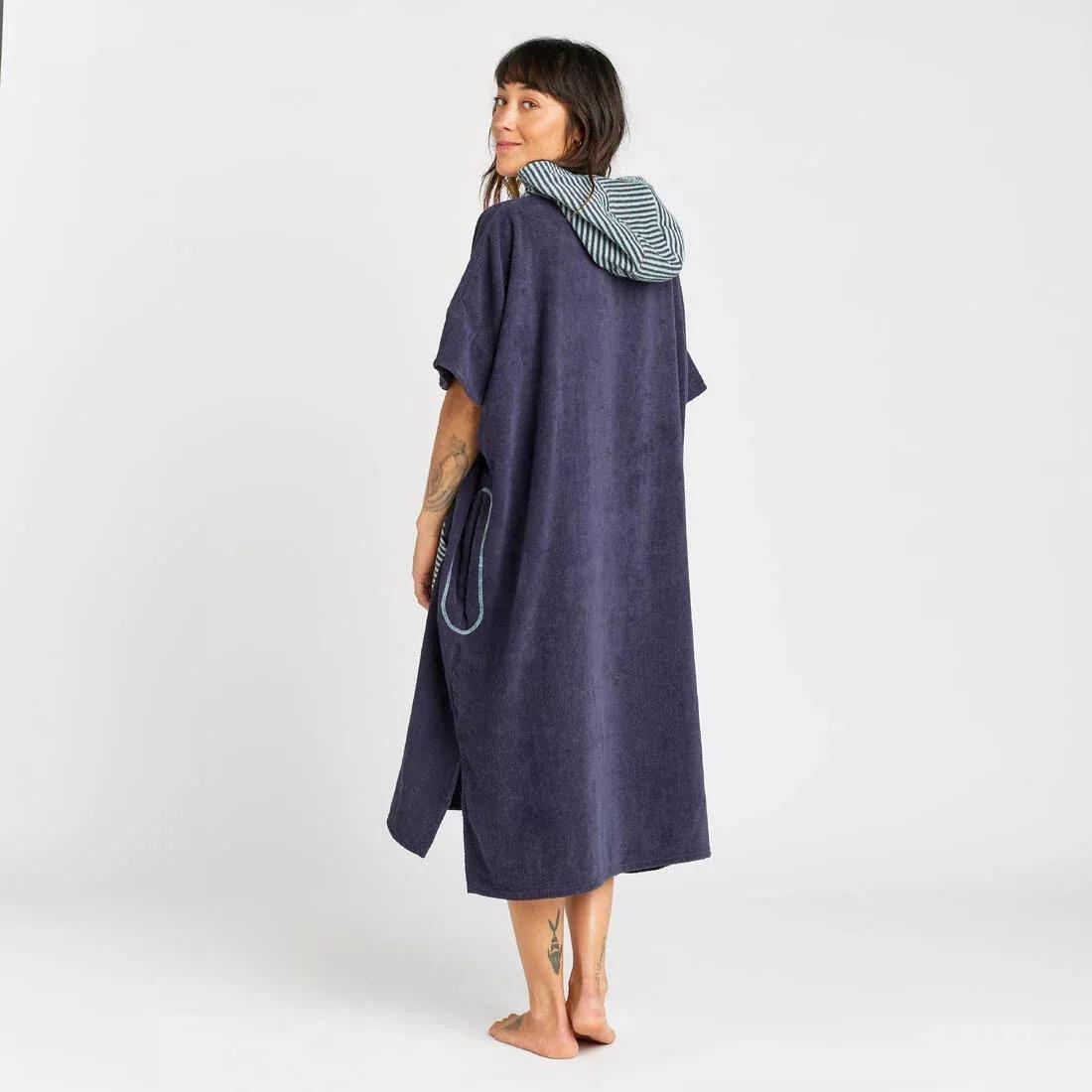 Adult surf beach poncho >150 cm - 900 Fish, Blue, No Color, large image number 3