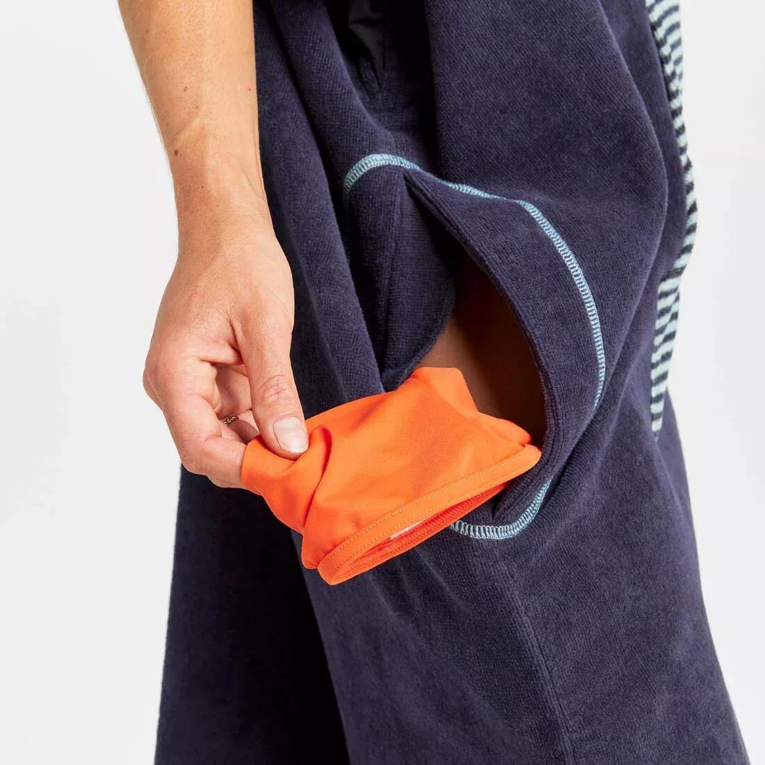 Adult surf beach poncho >150 cm - 900 Fish, Blue, No Color, large image number 5