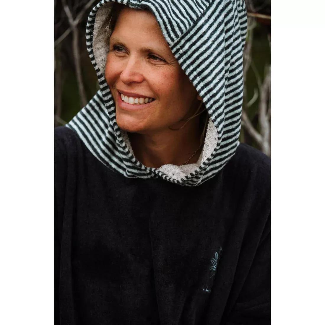 Adult surf beach poncho >150 cm - 900 Fish, Blue, No Color, large image number 7