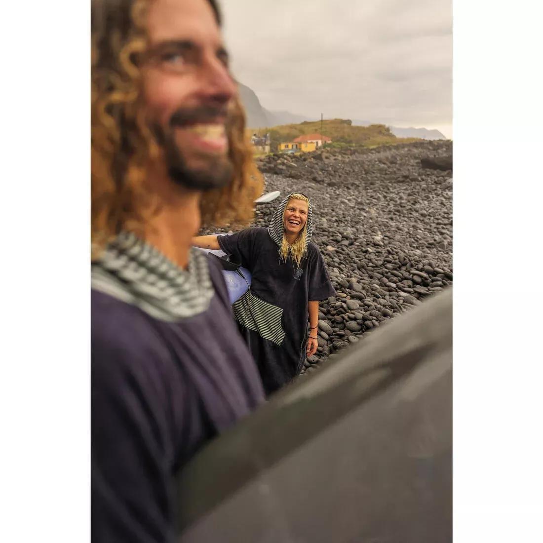 Adult surf beach poncho >150 cm - 900 Fish, Blue, No Color, large image number 8